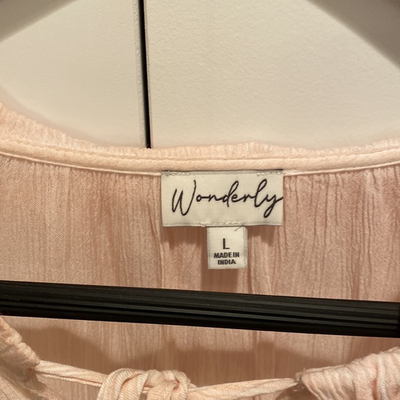 Wonderly Women’s Long Sleeve woven Peasant Top NWOT - Picture 4 of 4